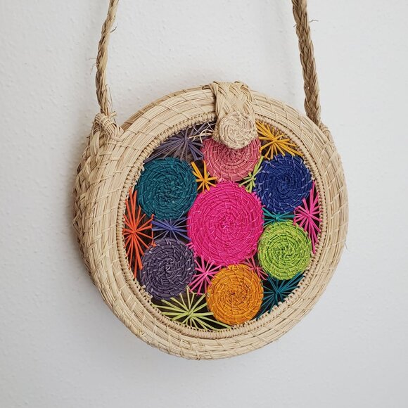 Unbranded round woven summer crossbody bag - Picture 10 of 10